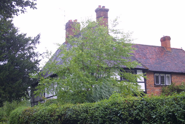 Half Timbered house with brick extension