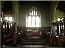 SD8172 : Altar and east window, St Oswald Church, Horton in Ribblesdale by Alexander P Kapp