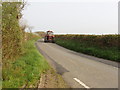 Tractor on Tackbear Road, Cornwall