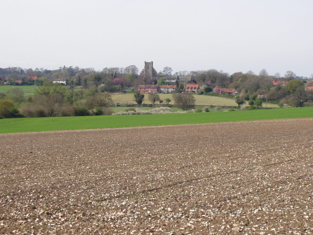 Looking across to Castle Acre