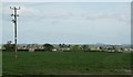 Pylons interrupting the view to Worthenbury Church.