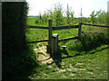 TL4711 : Stile on footpath South from Gilden Way by John Allen