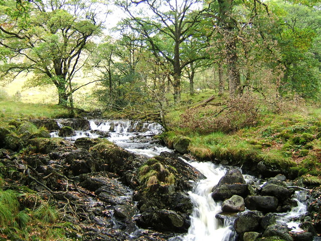 Small waterfall on the Gairland Burn at East end of Loch Trool