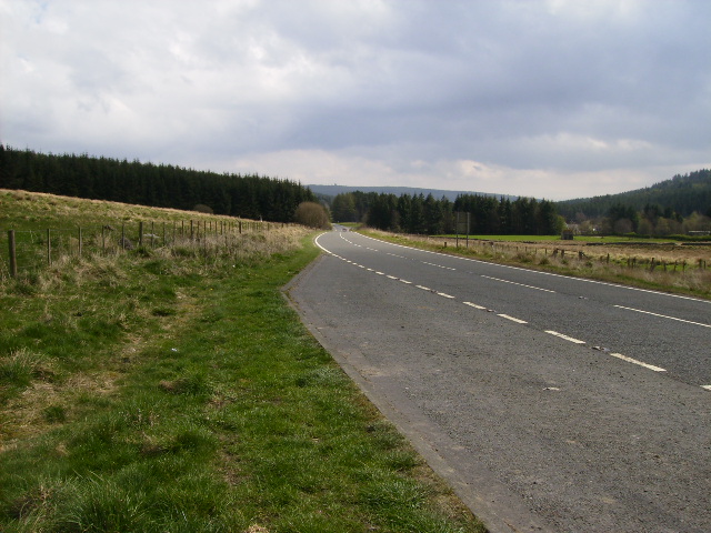 The A68 road near Byrness
