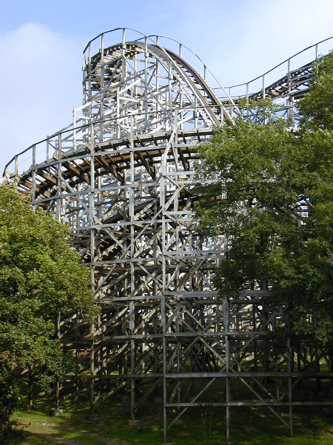 Wooden Rollercoaster Oakwood Park Chris Gunns Geograph