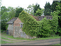 Derelict building near Fairbourne Mill shortly before being sold for conversion