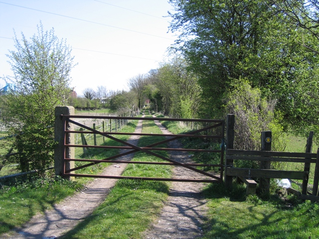 Gate, and Footpath and Track to... © John S Turner cc-by-sa/2.0 ...