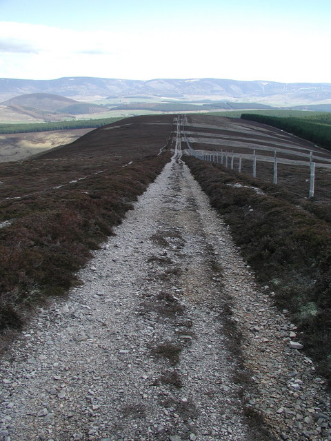 The track leading down from the summit of Carn Daimh