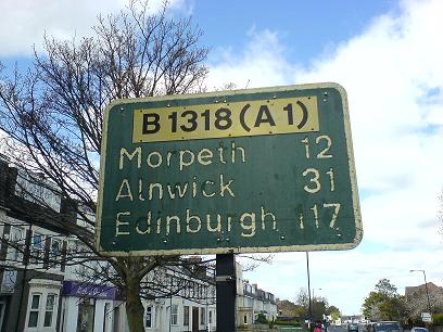 Great North Road mileages (Gosforth)