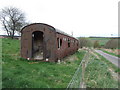 Derelict railway-carriage 