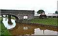 SJ7957 : Canal Bridge and farm. Trent and Mersey by Pauline E
