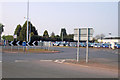 The Challock roundabout and Crossroads Motors