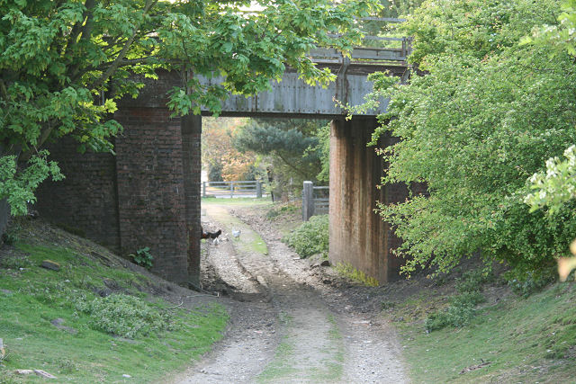Farm track under railway bridge at East Stour Farm