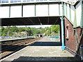 Looking along Platform 1 in the direction of the Bangor West Tunnel