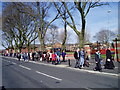 Good Friday Walk on Great Western Street, Moss Side, Manchester.