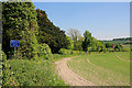 Top end of Dean Lane, Sparsholt