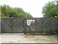 The gate to Drax Nature Trail (closed)