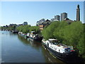 Houseboats at Brentford, taken from Kew Bridge looking West