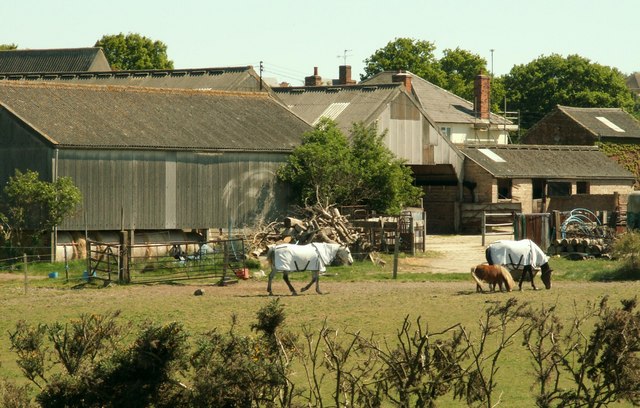 Pond Hall Farm, viewed from the A.120