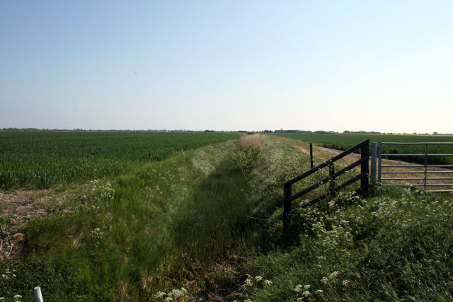 Drainage dyke and track leading off Church Road
