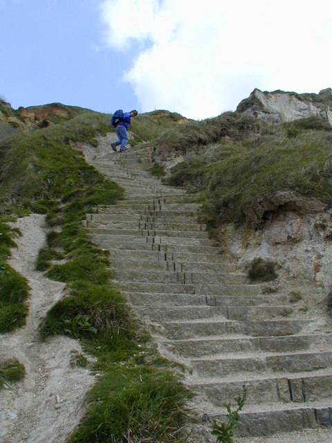 Steps to the beach at Durdle Door