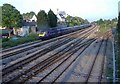 ST3387 : London train passes Somerton by Roger Cornfoot
