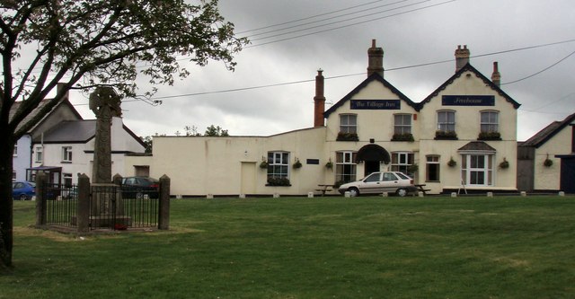 Ashwater village green and pub