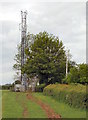 Mobile phone masts close to the Green Man pub