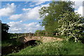 Old farm bridge across river Ouse, Bourton