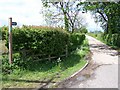 Private lane to Kelsale Lodge