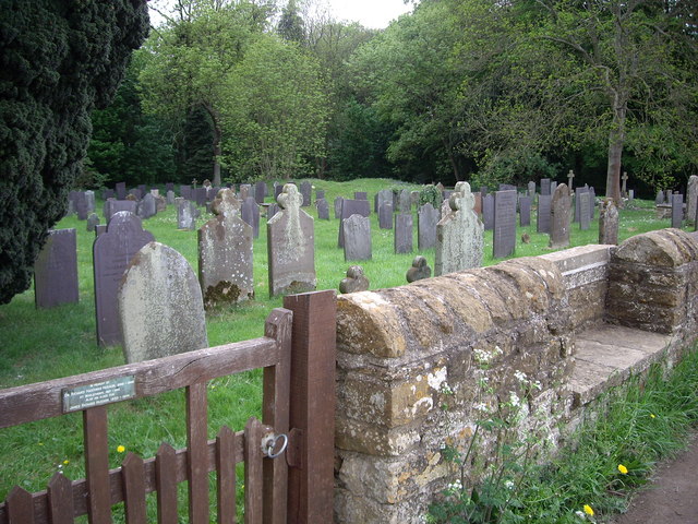 Churchyard of the 'old' church of St James', Woolsthorpe-by-Belvoir