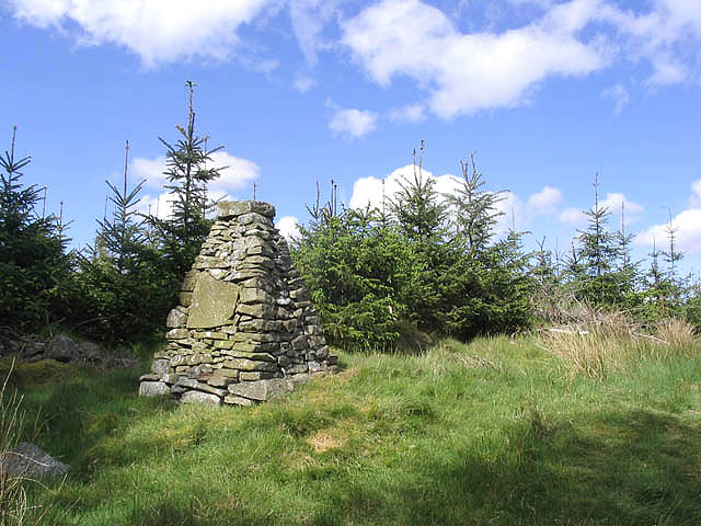 Memorial cairn in Dalswinton Wood