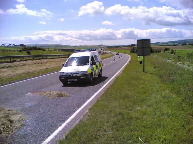 Northbound carriageway of A90 looking south towards Bridge of Fiddes