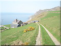 Hilltop farmhouse above Porth y Nant bay