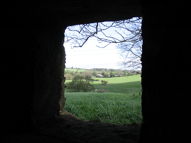 A view from inside a World War Two pillbox
