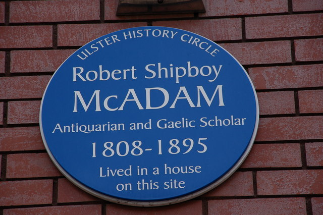 McAdam plaque, Belfast