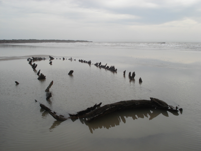Shipwreck on Kenfig Sands