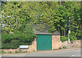 Bus stop at road junction, Weston under Penyard