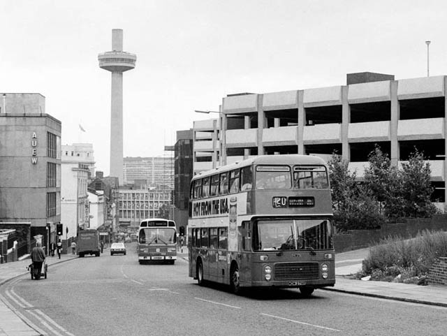 Mount Pleasant car park and St John's Tower, 1985