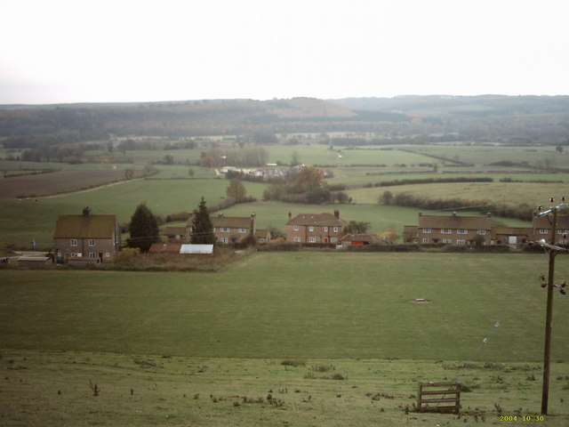 View overlooking houses on East Lane, Ampleforth