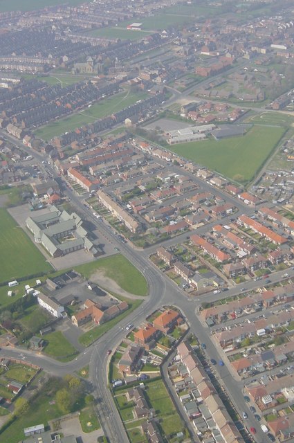 The village of Horden from 800 feet asl