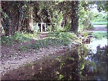 SU0817 : Ford and footbridge over the River Allen near Damerham by Maigheach-gheal