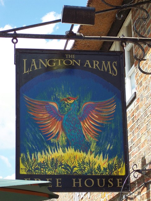 Sign for the Langton Arms