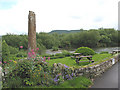SO5824 : Remains of cross by the River Wye at Wilton by Pauline E