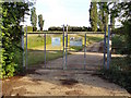 Barford St Michael sewage works gates