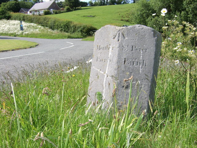 Parish boundary stone, Llwynderw