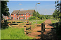 Path through Gull Coppice emerges at the top end of Thyme Avenue, Whiteley