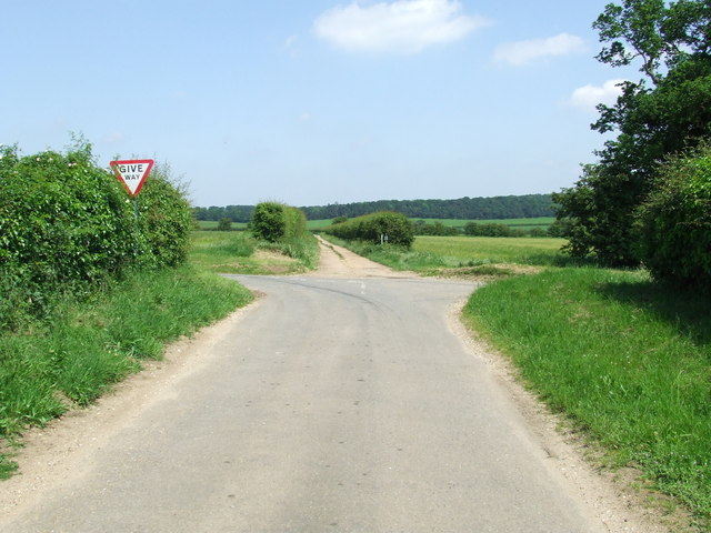 Road Junction And Public Footpath