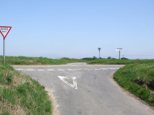 Up to the Crossroads near Whitwell Hall