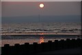 The setting sun over Ballyholme